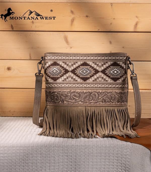 New Arrival :: Wholesale Montana West Aztec Fringe Crossbody Bag