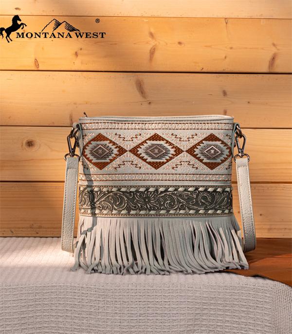 New Arrival :: Wholesale Montana West Aztec Fringe Crossbody Bag