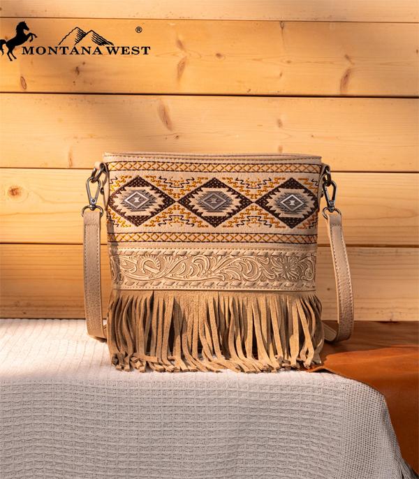 New Arrival :: Wholesale Montana West Aztec Fringe Crossbody Bag