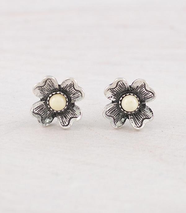 New Arrival :: Wholesale Western Flower Concho Earrings