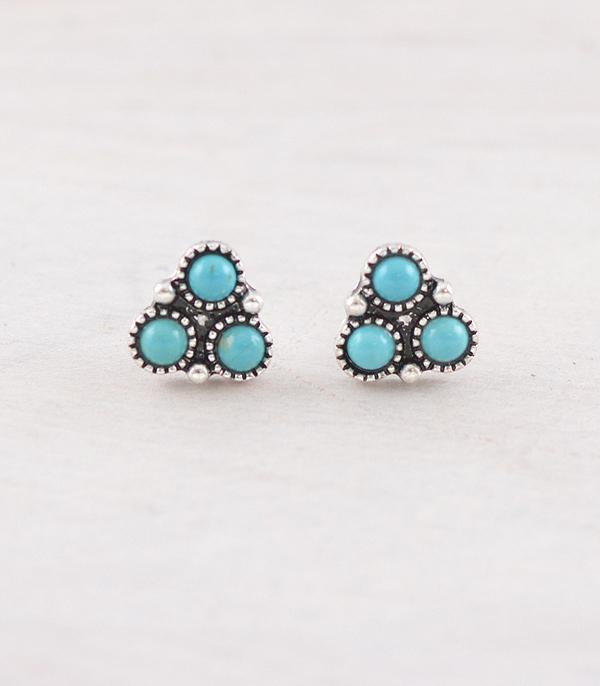 New Arrival :: Wholesale Western Turquoise Dainty Earrings