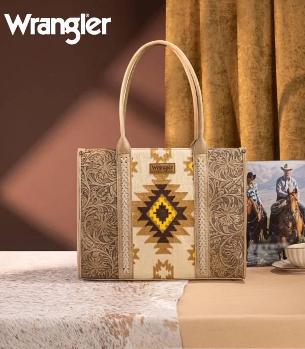 New Arrival :: Wholesale Wrangler Aztec Tooled Large Tote