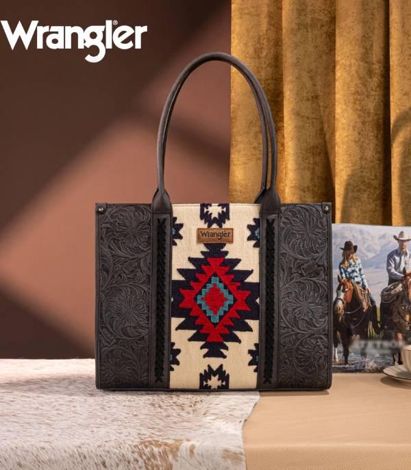 New Arrival :: Wholesale Wrangler Aztec Tooled Large Tote