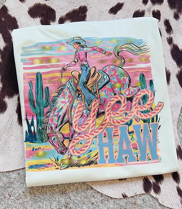 New Arrival :: Wholesale Western Yeehaw Cowgirl Graphic Tshirt