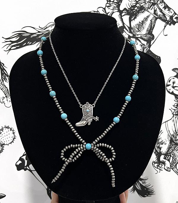 New Arrival :: Wholesale Western Layered Navajo Pearl Necklace