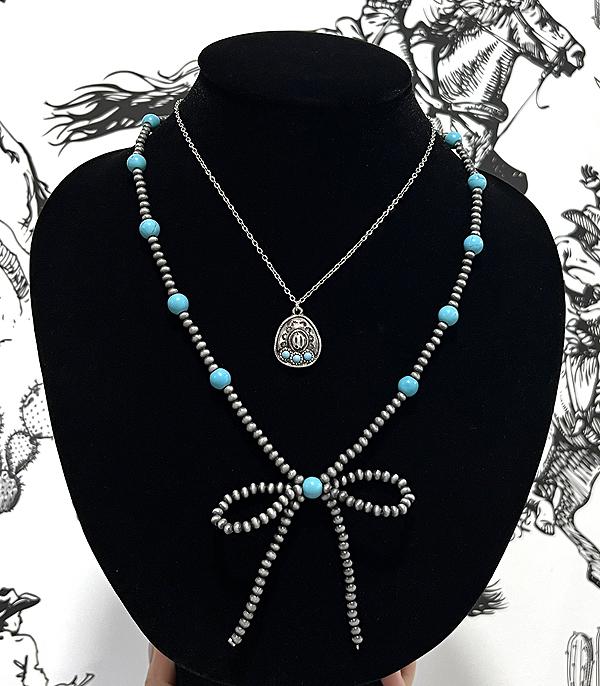 New Arrival :: Wholesale Western Navajo Pearl Layered Necklace