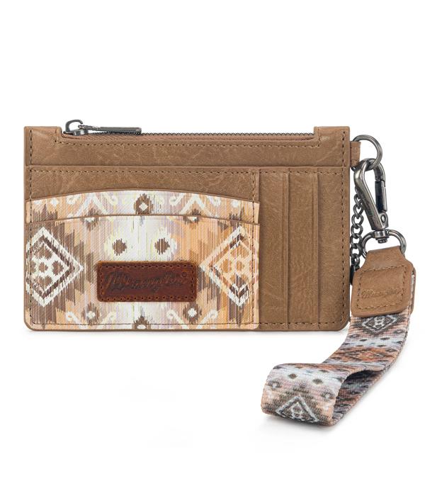 MONTANAWEST BAGS :: WALLETS I SMALL ACCESSORIES :: Wholesale Wrangler Aztec Wristlet Card Wallet