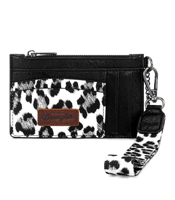 MONTANAWEST BAGS :: WALLETS I SMALL ACCESSORIES :: Wholesale Wrangler Leopard Wristlet Card Wallet