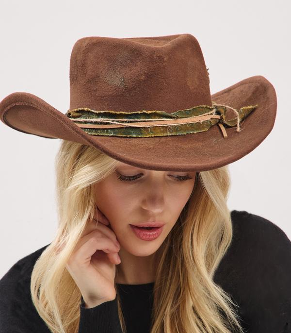 New Arrival :: Wholesale Vintage Cowgirl Shapeable Distressed Hat