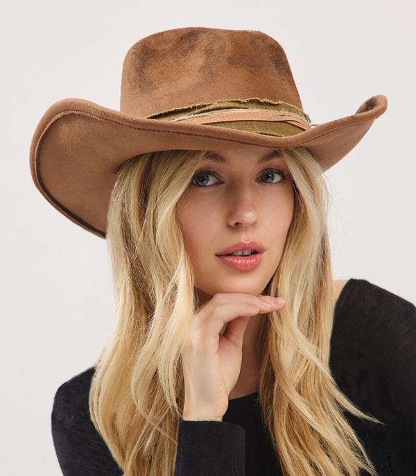 New Arrival :: Wholesale Vintage Cowgirl Shapeable Distressed Hat