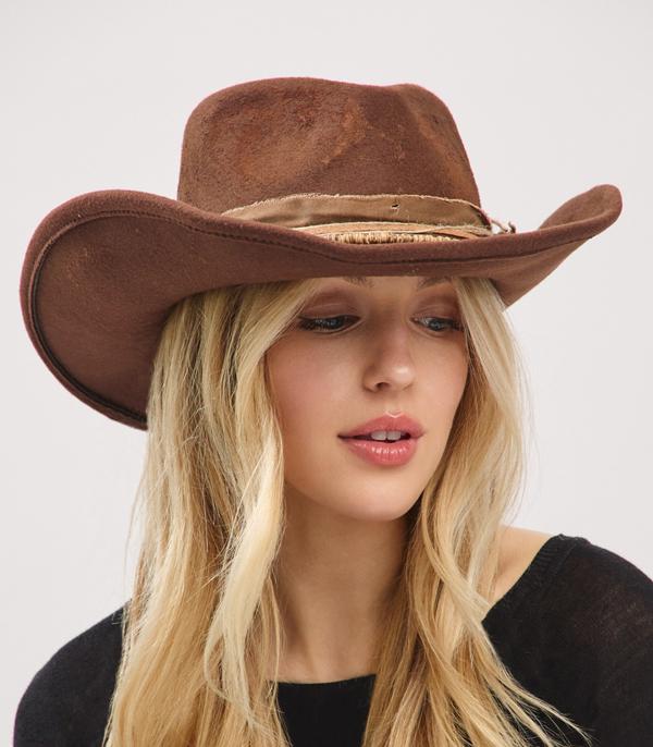 New Arrival :: Wholesale Vintage Cowgirl Shapeable Distressed Hat