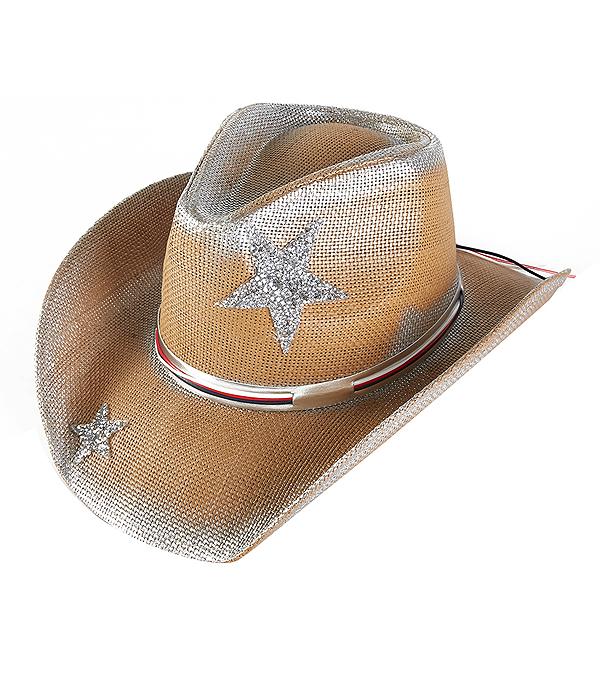 New Arrival :: Wholesale Western Glitter Straw Cowgirl Hat