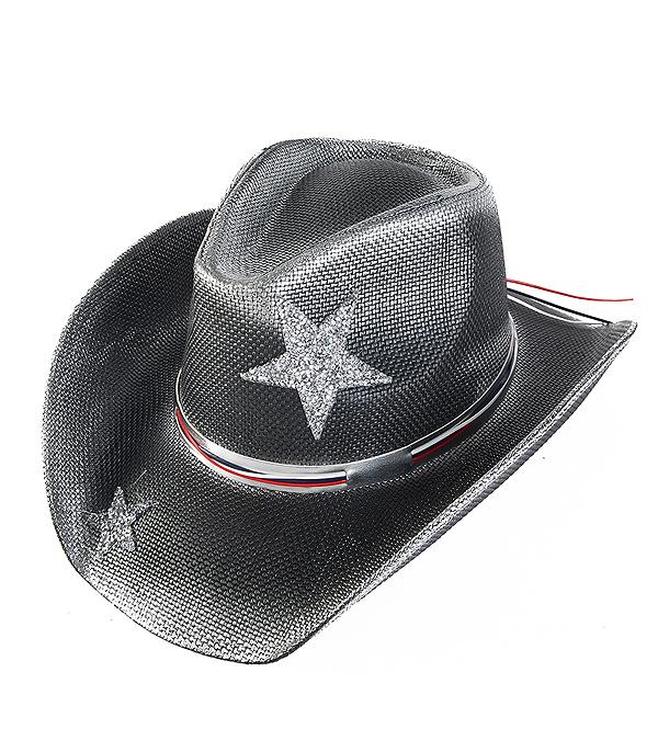 New Arrival :: Wholesale Western Glitter Straw Cowgirl Hat