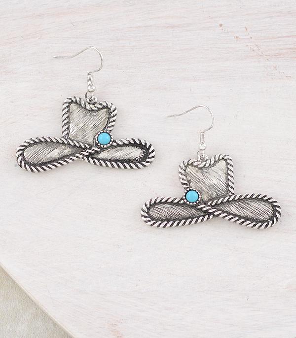 New Arrival :: Wholesale Western Cowboy Hat Concho Earrings
