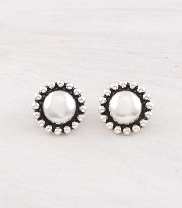 New Arrival :: Wholesale Tipi Brand Western Round Concho Earrings