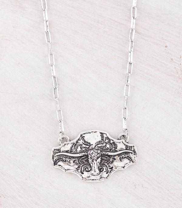 New Arrival :: Wholesale Tipi Brand Cow Skull Concho Necklace