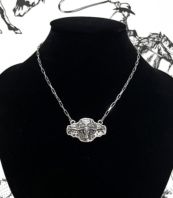 New Arrival :: Wholesale Tipi Brand Cow Skull Concho Necklace
