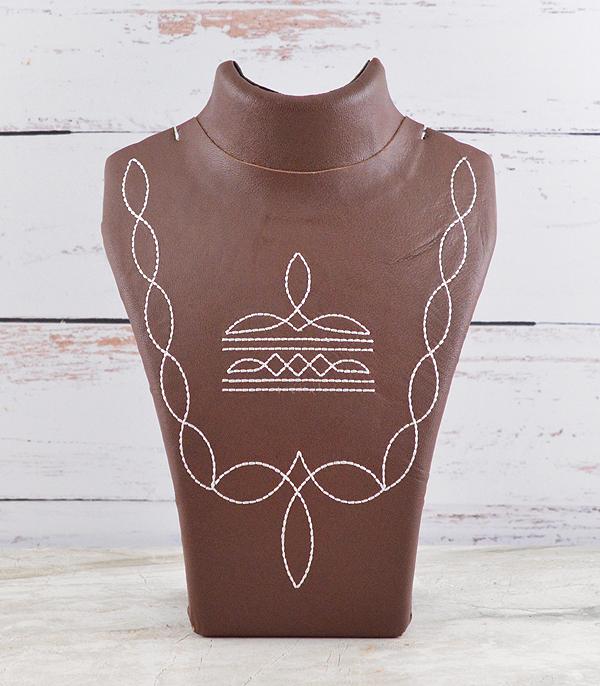 New Arrival :: Wholesale Boot Stitch Leather Necklace Display