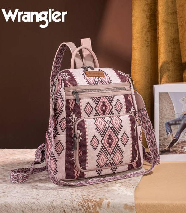 MONTANAWEST BAGS :: WESTERN PURSES :: Wholesale Wrangler Aztec Print Backpack