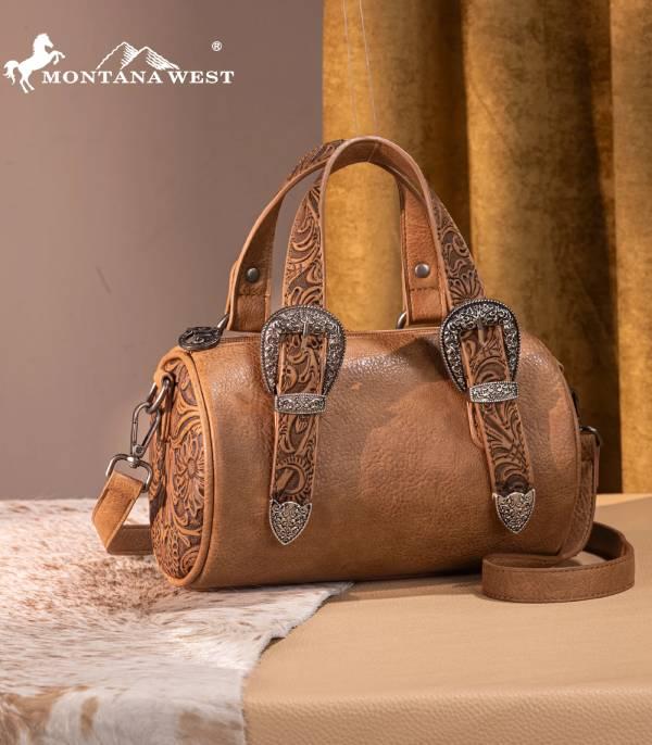New Arrival :: Wholesale Montana West Tooled Mini Barrel Bag