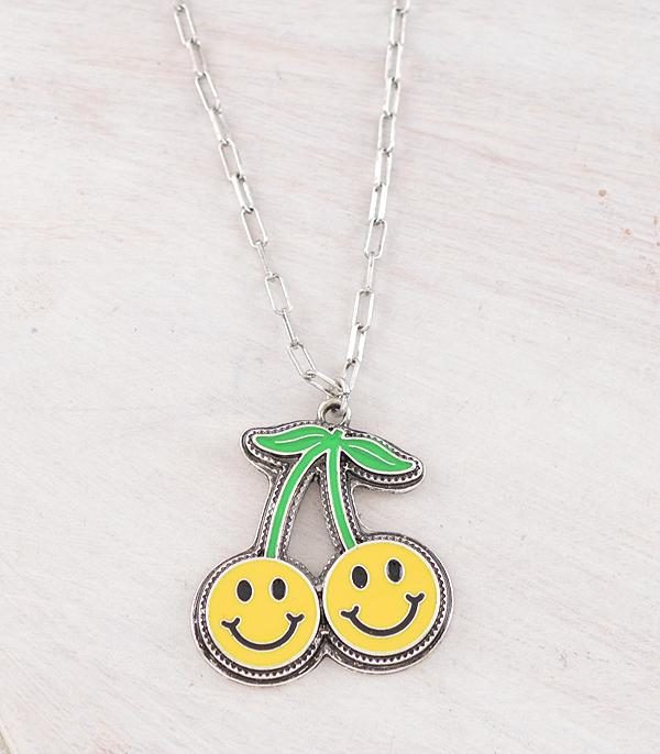 WHAT'S NEW :: Wholesale Western Smile Face Cherry Necklace