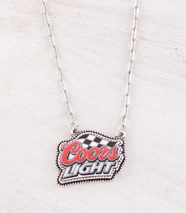 WHAT'S NEW :: Wholesale Western Checkered Beer Pendant Necklace