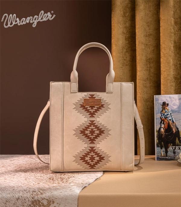 MONTANAWEST BAGS :: CROSSBODY BAGS :: Wholesale Wrangler Aztec Tote Crossbody Bag