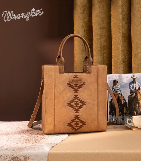 MONTANAWEST BAGS :: CROSSBODY BAGS :: Wholesale Wrangler Aztec Tote Crossbody Bag