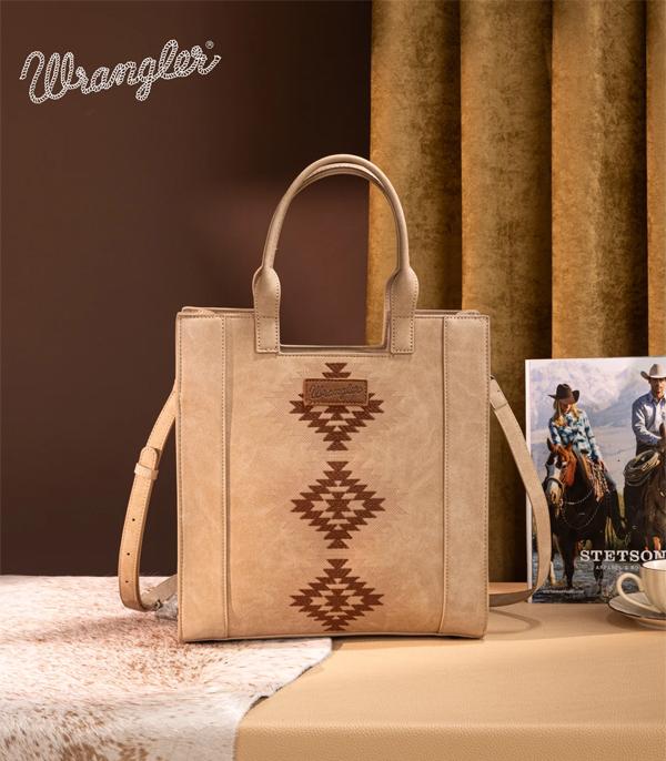 MONTANAWEST BAGS :: CROSSBODY BAGS :: Wholesale Wrangler Aztec Tote Crossbody Bag