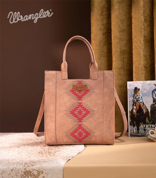 MONTANAWEST BAGS :: CROSSBODY BAGS :: Wholesale Wrangler Aztec Tote Crossbody Bag