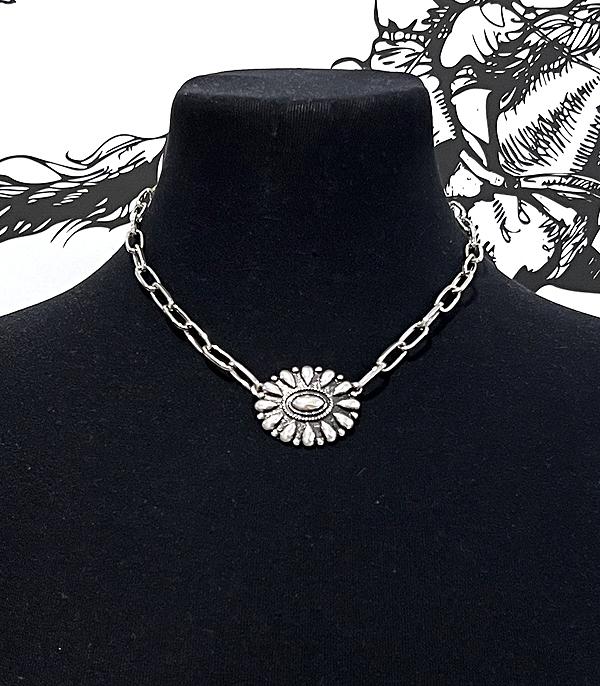 New Arrival :: Wholesale Western Concho Necklace