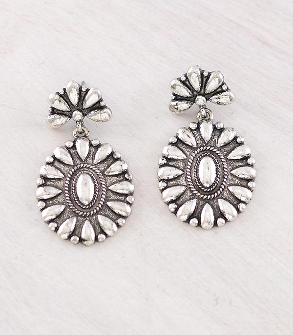 New Arrival :: Wholesale Western Concho Dangle Earrings