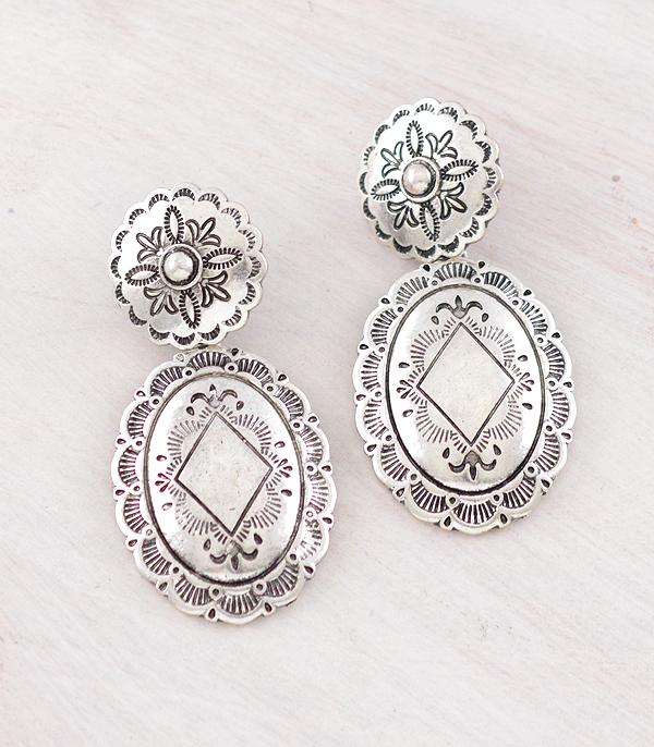 New Arrival :: Wholesale Western Concho Dangle Earrings