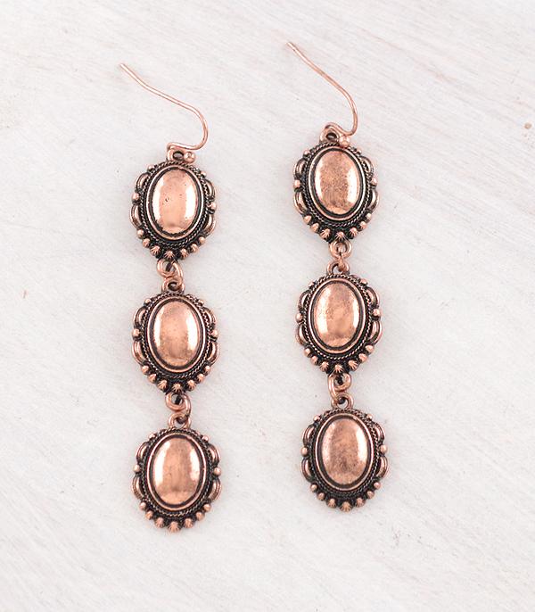New Arrival :: Wholesale Western Concho Drop Earrings