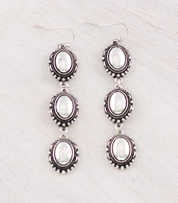 New Arrival :: Wholesale Western Concho Drop Earrings