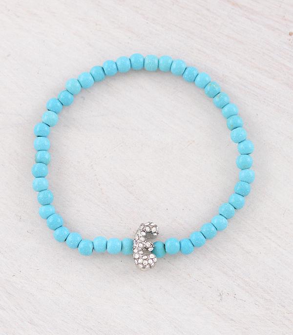 New Arrival :: Wholesale Dainty Rhinestone Initial Bracelet