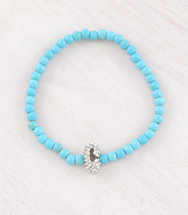 New Arrival :: Wholesale Dainty Rhinestone Initial Bracelet