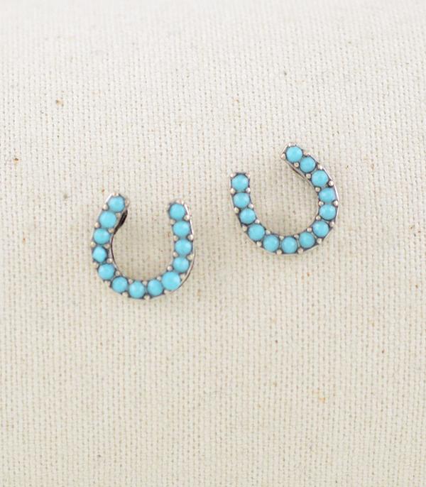 New Arrival :: Wholesale Western Rhinestone Horseshoe Earrings