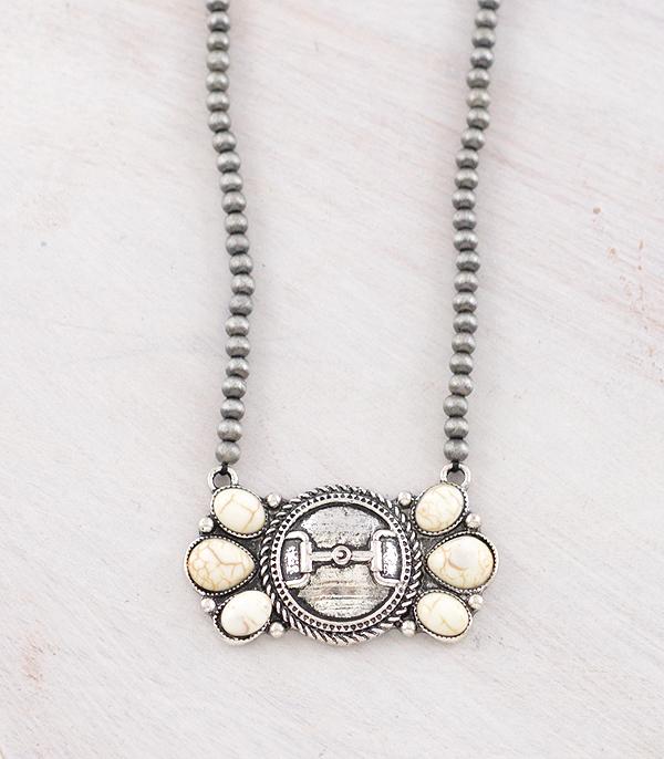 New Arrival :: Wholesale Western Horsebit Concho Necklace
