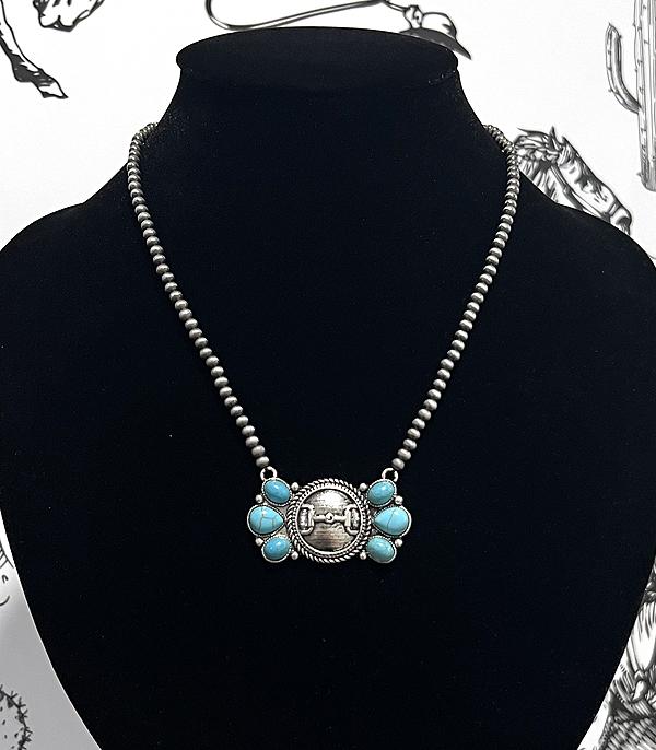 New Arrival :: Wholesale Western Horsebit Concho Necklace