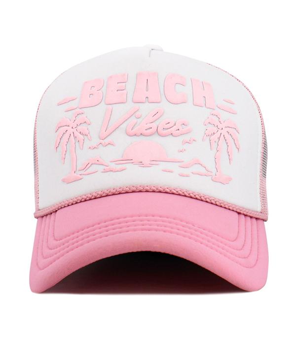 New Arrival :: Wholesale Beach Vibes Trucker Mesh Ballcap
