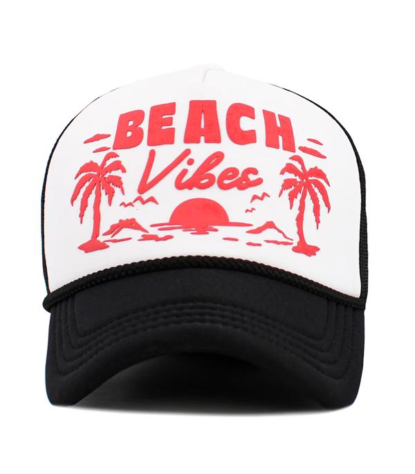New Arrival :: Wholesale Beach Vibes Trucker Mesh Ballcap