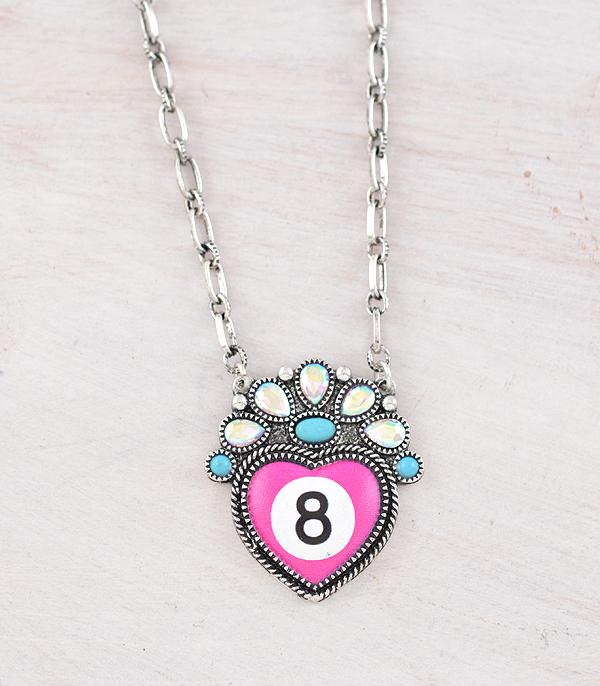New Arrival :: Wholesale Western Eight Ball Pendant Necklace