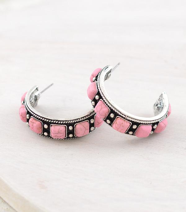 New Arrival :: Wholesale Western Concho Hoop Earrings