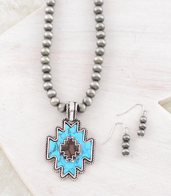 New Arrival :: Wholesale Western Aztec Pendant Necklace