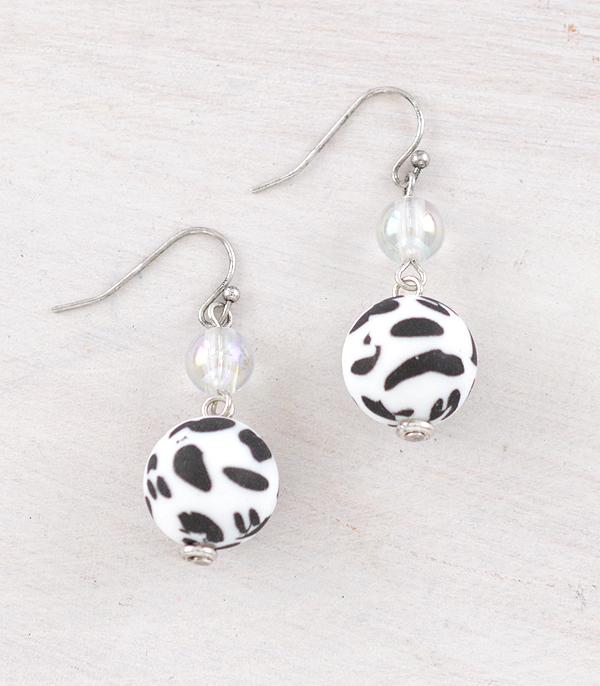 New Arrival :: Wholesale Animal Print Bead Dangle Earrings