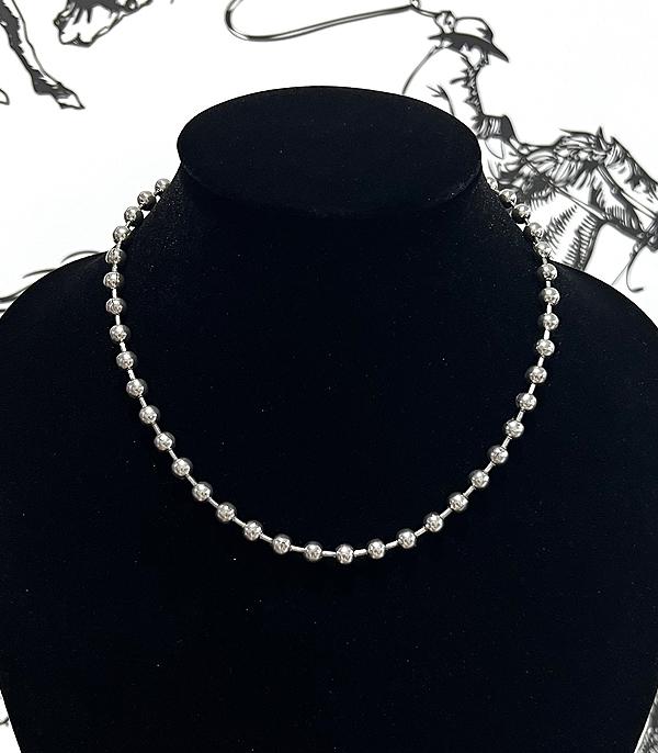 New Arrival :: Wholesale Western Silver Ball Bead Necklace