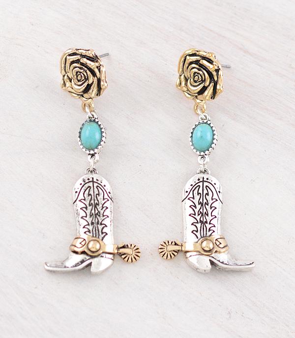 New Arrival :: Wholesale Western Cowboy Boot Earrings