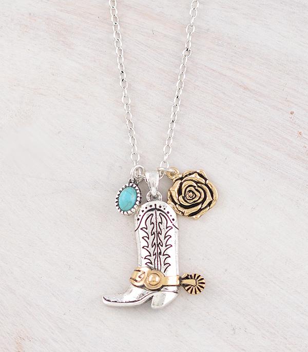New Arrival :: Wholesale Western Cowboy Boot Necklace