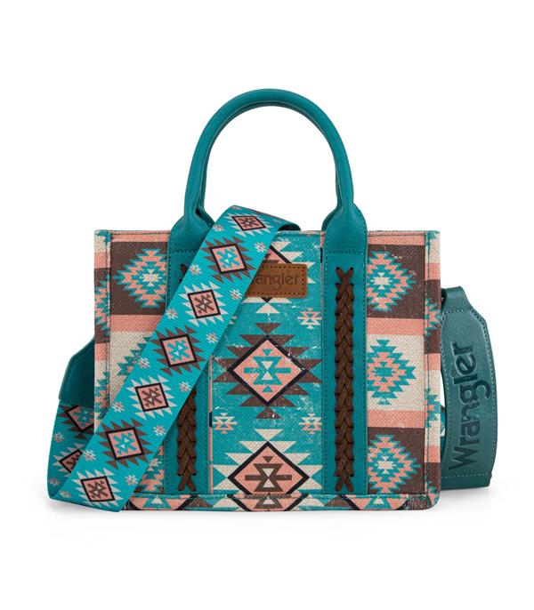 New Arrival :: Wholesale Wrangler Aztec Pattern Tote Crossbody 